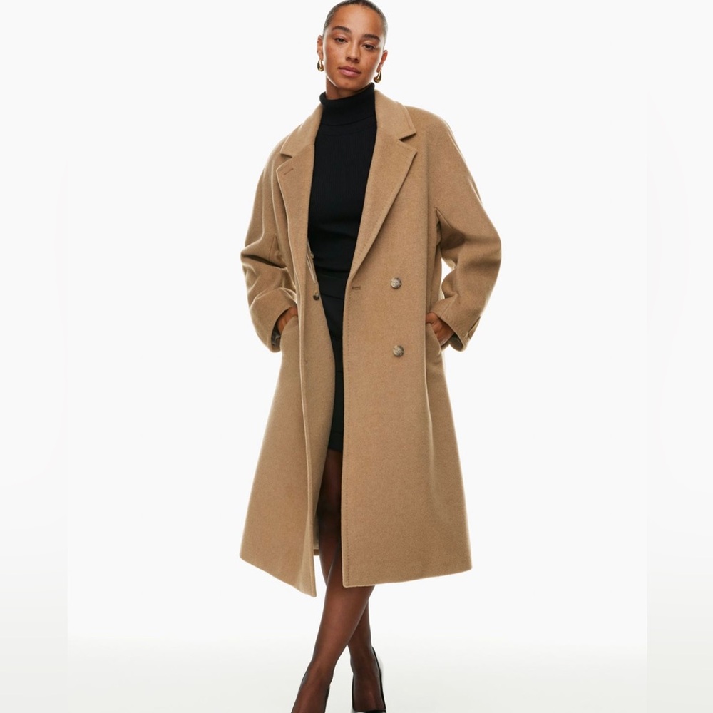 Aritzia Babaton Slouch Coat in Cocoa Sand - Size XS